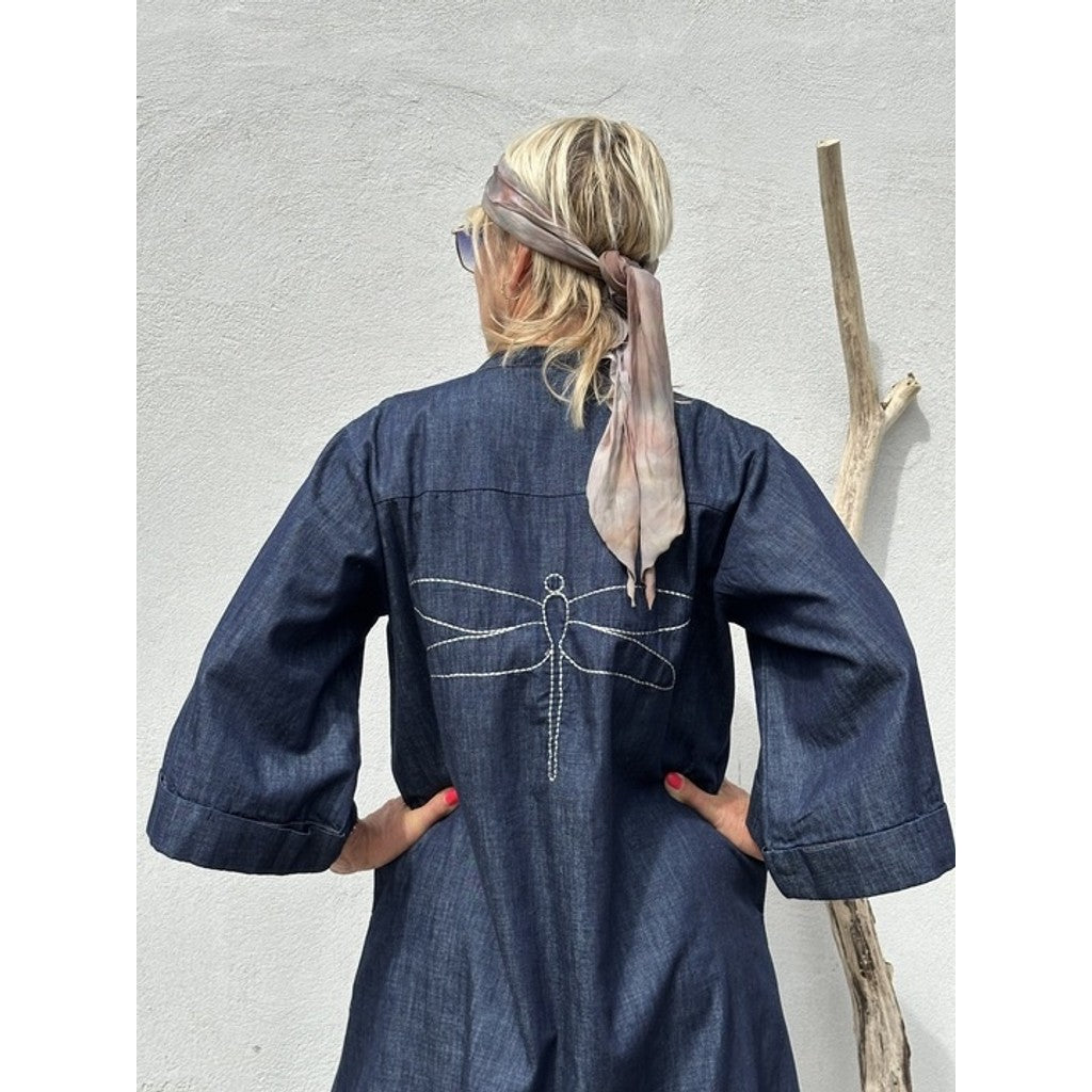 GASPAR - MUMBAI DENIM KJOLE BLUE