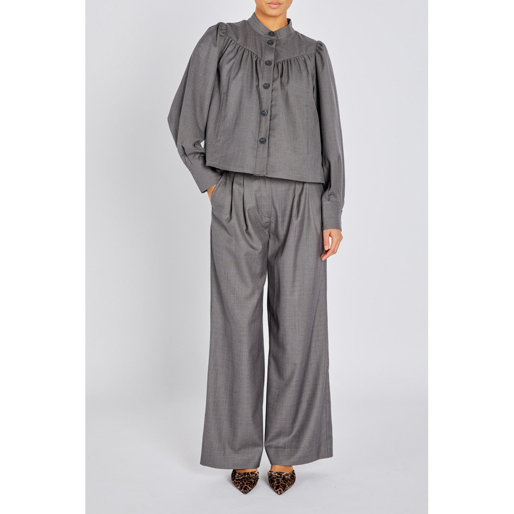 BRUUNS BAZAAR - VALA BUKSER GREY MELANGE