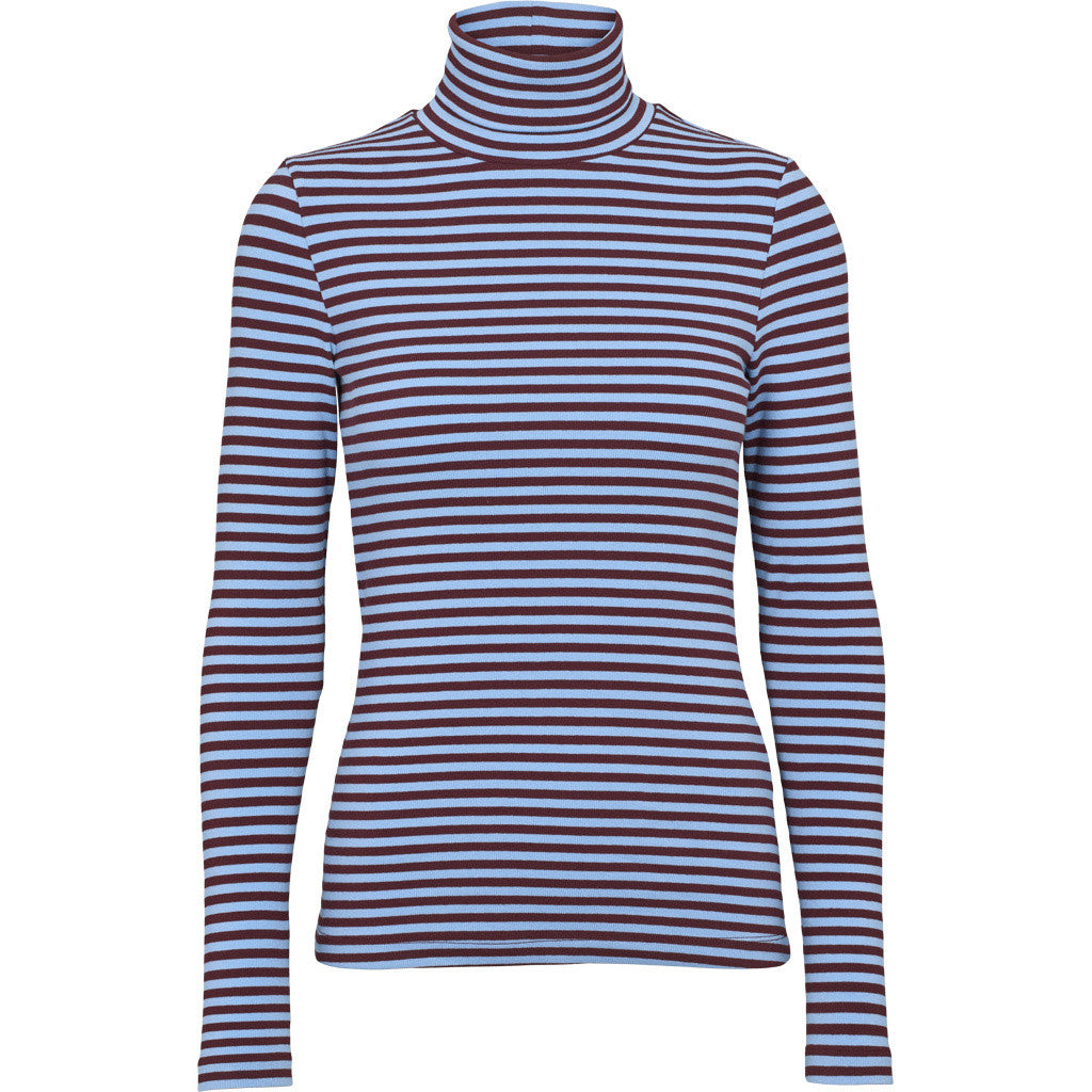 BASIC APPAREL - LUDMILLA HIGH-NECK BORDEAUX/FROSEN