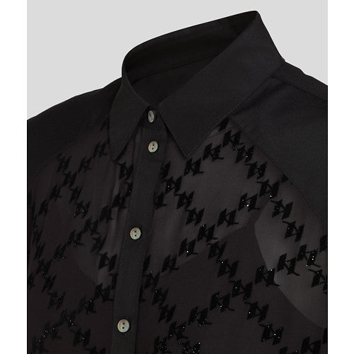 KARL LAGERFELD - MONOGRAM GLITTER TUNICA SORT