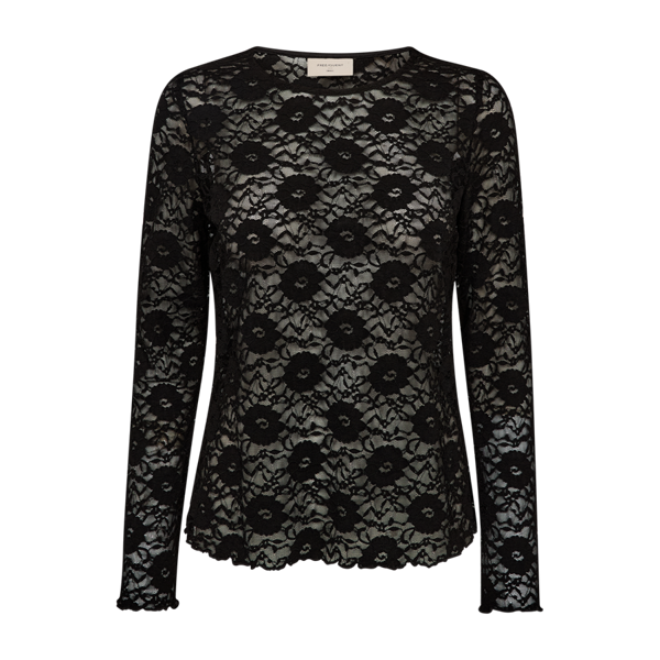 FREEQUENT - LENNON BLONDE BLUSE SORT