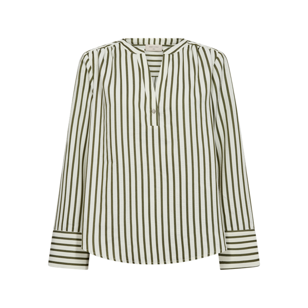 FREEQUENT - NOTO BLUSE STAR OFF WHITE/WINTER MOSS