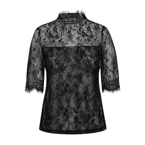 COPENHAGEN MUSE - LEA BLONDE BLUSE SORT