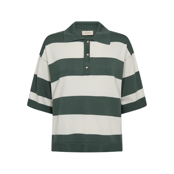 FREEQUENT - CONNY PULLOVER DARK FOREST/WHITE