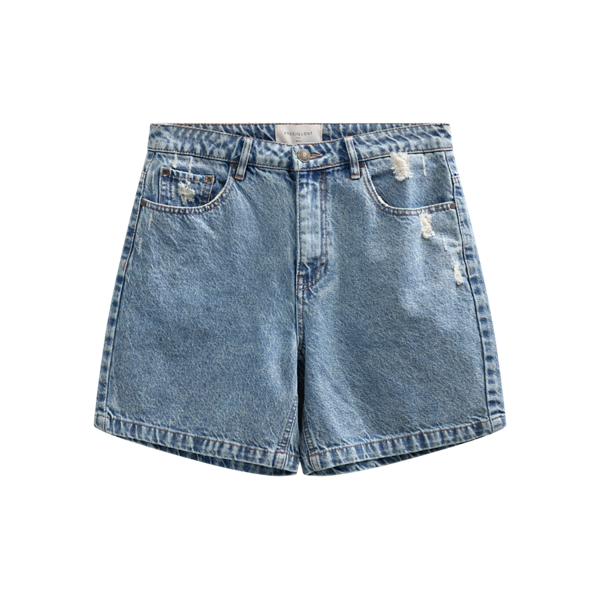 FREEQUENT - KALIA DENIM SHORTS MEDIUM BLUE
