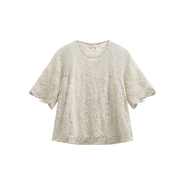 FREEQUENT - MALLY LACE BLUSE MOONBEAM