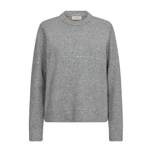 FREEQUENT - BOWSY PULLOVER GREY MELANGE