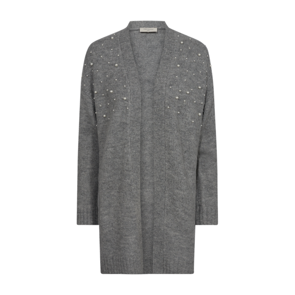 FREEQUENT - PEARL CARDIGAN GREY MELANGE