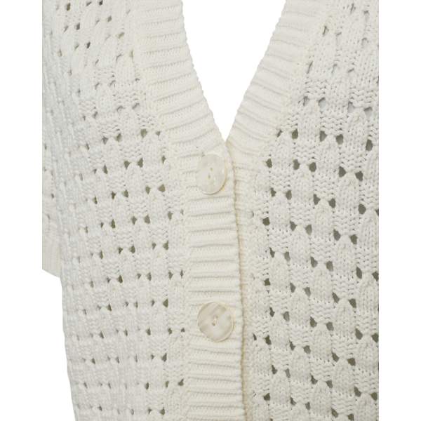 FREEQUENT - FLOTTA CARDIGAN STAR OFF WHITE