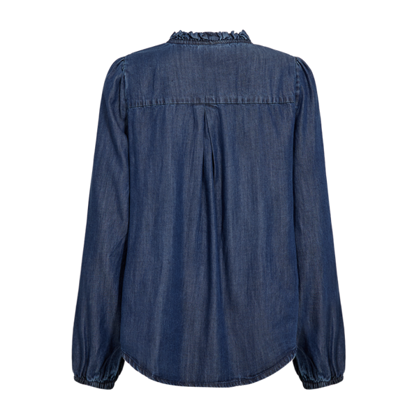 FREEQUENT - WILKE BLUSE MEDIUM BLUE DENIM