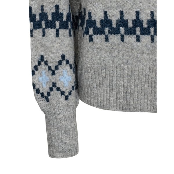 FREEQUENT - MERLA CARDIGAN GREY MELANGE/MOONLIT