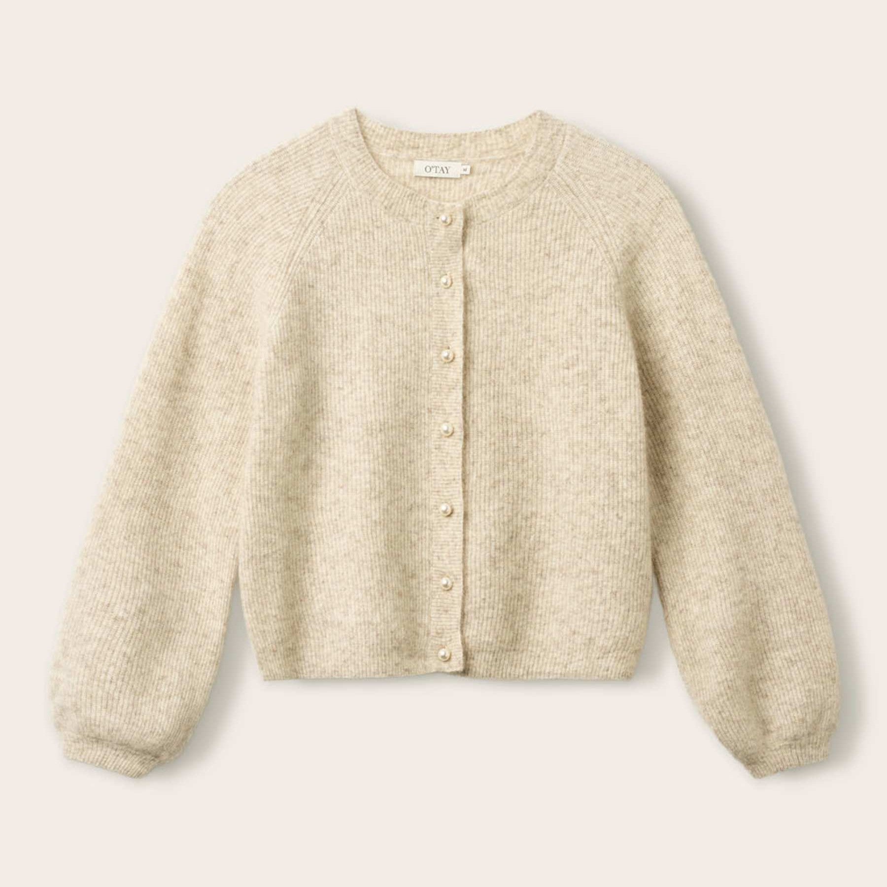 O'TAY - DIANE CARDIGAN BEIGE MELANGE