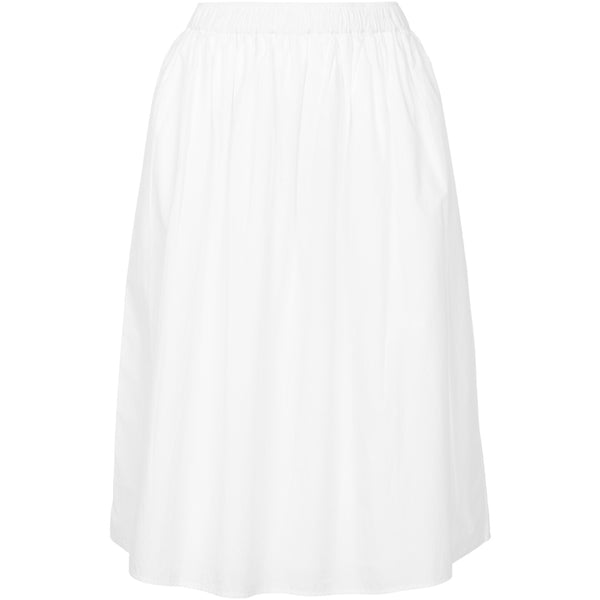 KNOWLEDGE COTTON - POPLIN NEDERDEL HVID
