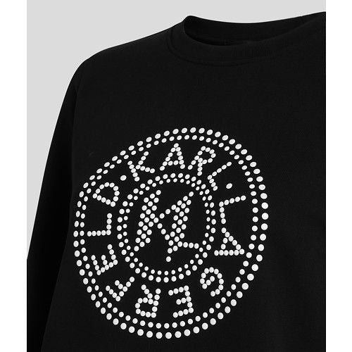 KARL LAGERFELD - HOTFIX LOGO SWEATSHIRT SORT