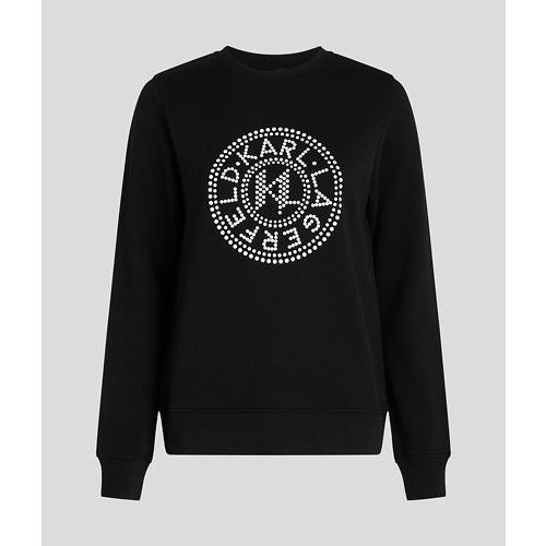 KARL LAGERFELD - HOTFIX LOGO SWEATSHIRT SORT