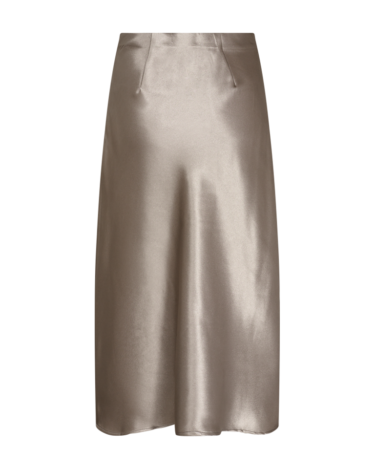 FREEQUENT - SATIN NEDERDEL DESERT TAUPE METALLIC
