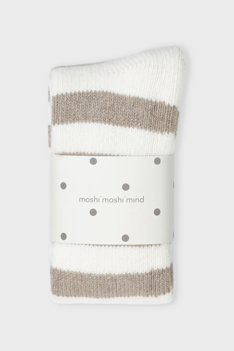 MOSHI MOSHI - POLAR STRIPE ECRU/TAUPE