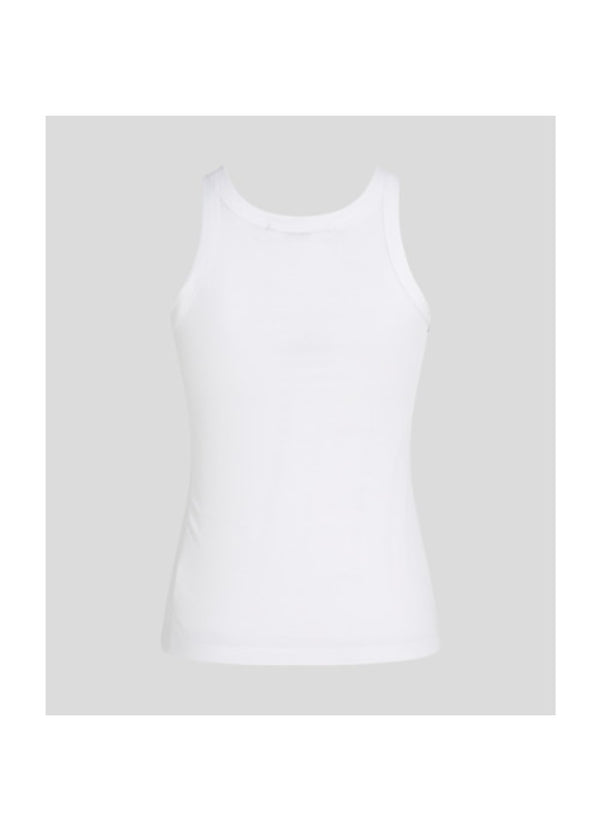 KARL LAGERFELD - RIB TANK TOP HVID
